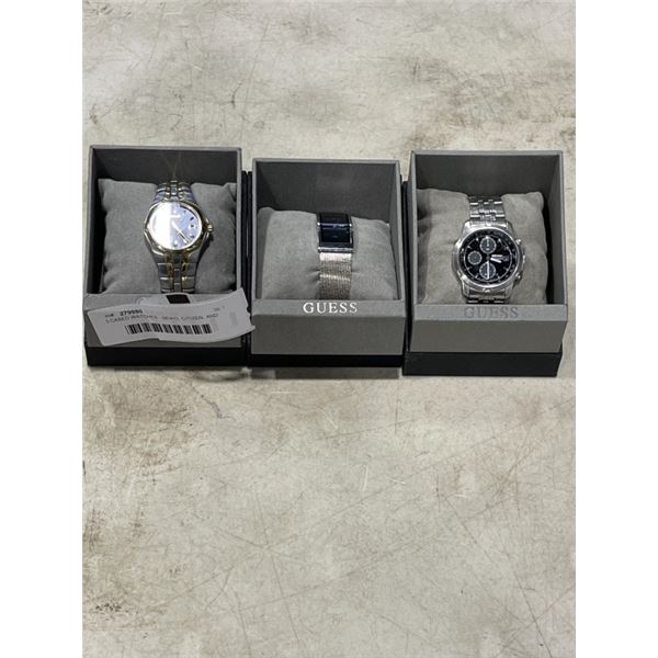 3 CASED WATCHES - SEIKO, CITIZEN, AND SKAGEN