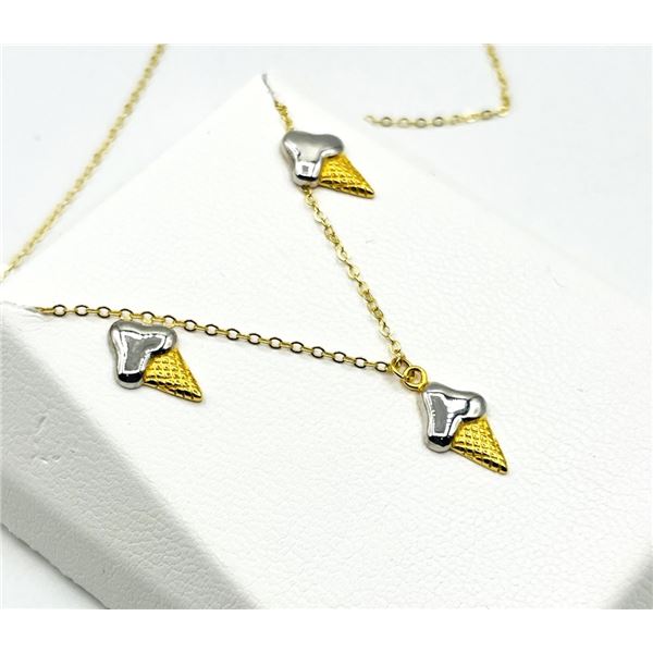 STERLING SILVER ICE CREAM EARRINGS AND NECKLACE, W/A $165.00.