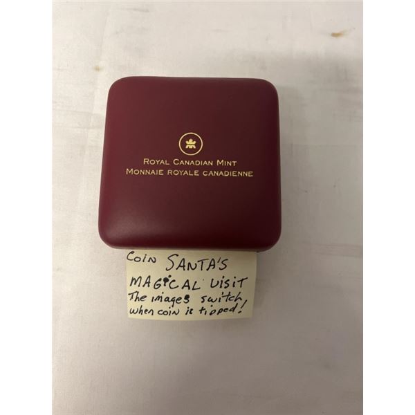 2012 50 CENT COIN SANTAS MAGICAL VISIT - HOLOGRAPHIC DETAIL ON COIN