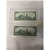 Image 2 : 2 1967 CETENNIAL $1 BILL TYPE 1 AND 2 BOTH SERIAL NUMBERS