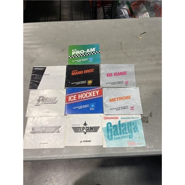 COLLECTION OF VINTAGE NES MANUALS