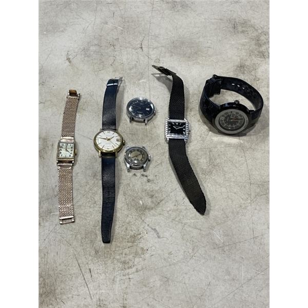 TRAY OF VINTAGE SWISS WATCHES