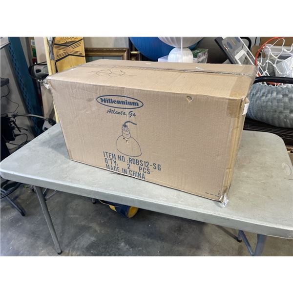 2 NEW MODERN GREEN PENDANT LIGHTS