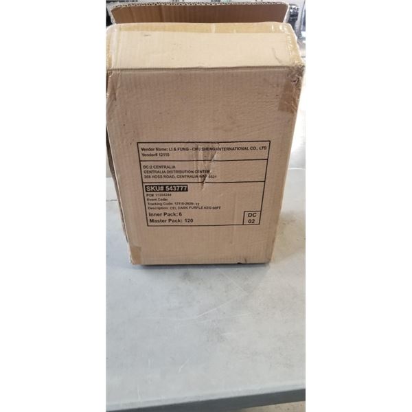 NEW CASE OF DARK PURPLE GIFT RIBBON, 120 ROLLS OF 66FT