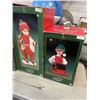 Image 3 : 2 ANIMATED CHRISTMAS FIGURES AND LIGHT UP HOUSE