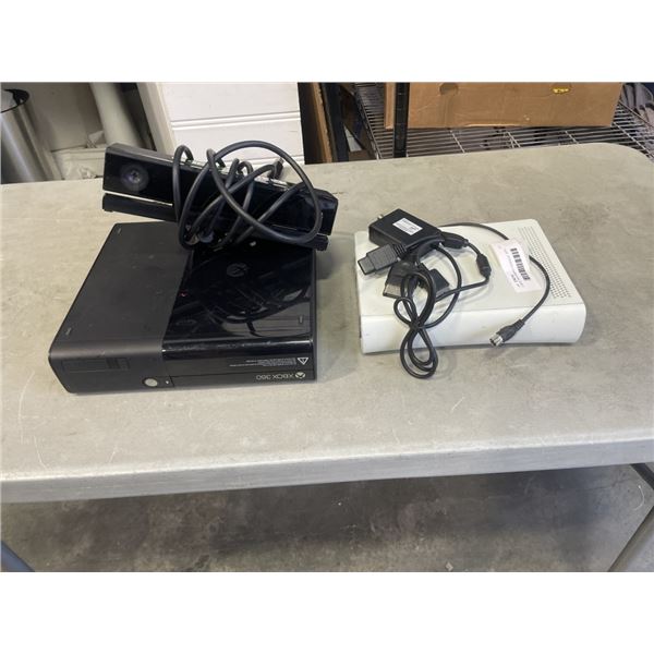 2 XBOX 360 GAMING CONSOLES - BOTH TURN ON, NO FURTHER TESTING DONE