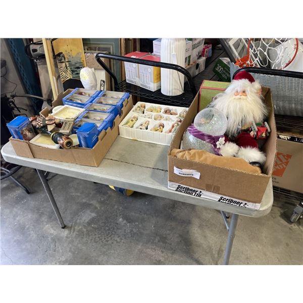 ASSORTED CHRISTMAS DECOR AND ORNAMENTS