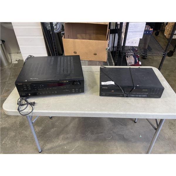 DENON SURROUND SOUND RECEIVER AND PIONEER DISC PLAYER - BOTH TURN ON, NO FURTHER TESTING DONE