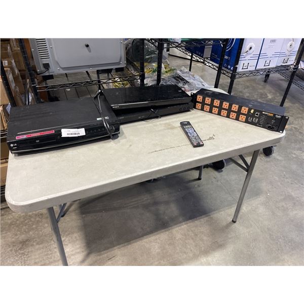 3 DVD PLAYERS, 2 ARE BLU RAY AND WATT BOX WB-700-IPV-12