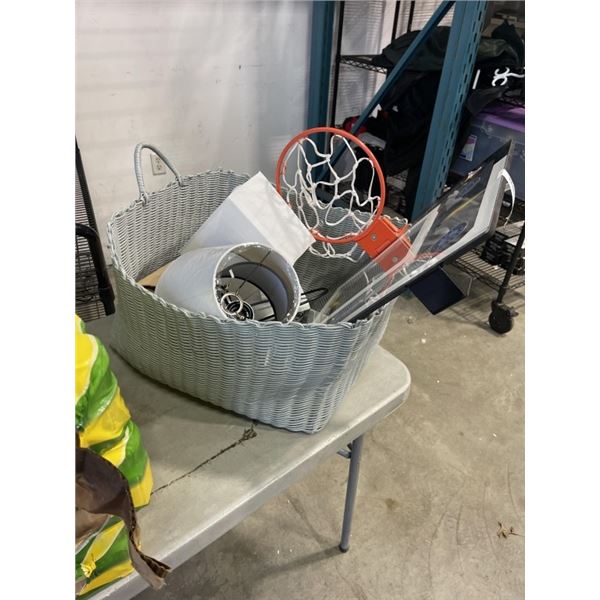 SMALL BASKETBALL HOOP, DEOCRATIVE BASKET AND HOME DECOR