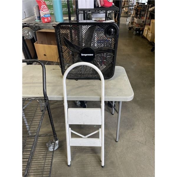 STEPS STOOL AND FAN