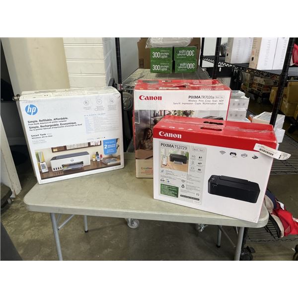 THREE PRINTERS TWO CANON PIXMA AND HP SMART TANK UNTESTED