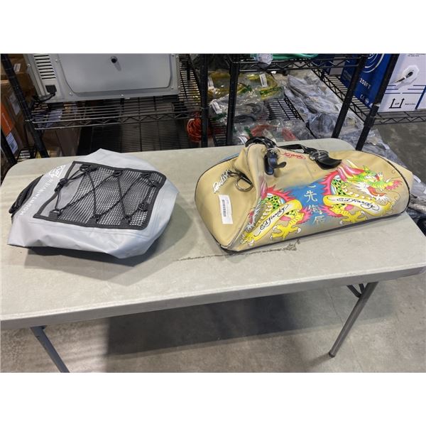 ED HARDY DUFFEL BAG AND MOUNTAIN VIEW DRY BAG