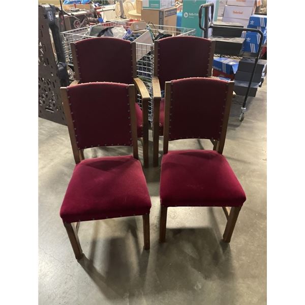 SET OF ANTIQUE MOHAR DINING CHAIRS
