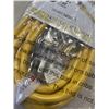 Image 2 : AS NEW 25FT YELLOW 3 WIRE INDOOR OUTDOOR LIGHTED EXTENSION CORD, 14AWG
