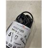 Image 2 : AS NEW 50FT BLACK 3 WIRE INDOOR OUTDOOR LIGHTED EXTENSION CORD, 16AWG