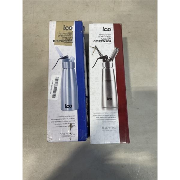 2 WHIPPED CREAM DISPENSERS