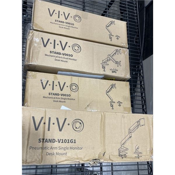 4 ASSORTED VIVO MOUNTS