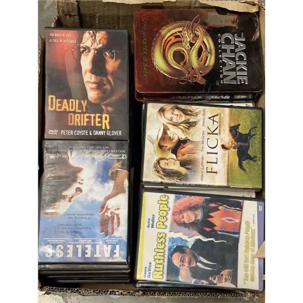 LARGE BOX OF DVDS