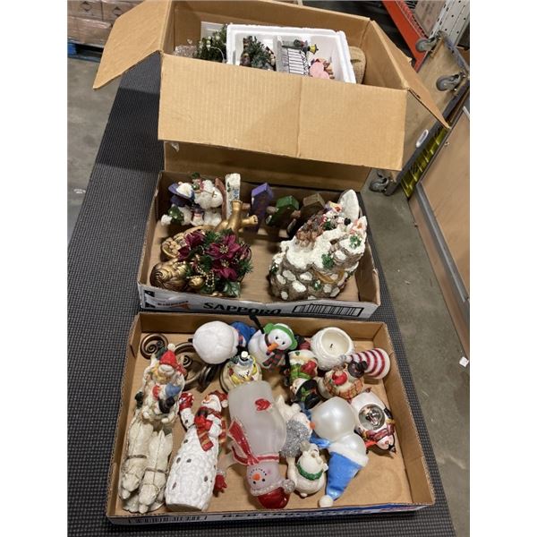 2 TRAYS OF CHRISTMAS DECOR