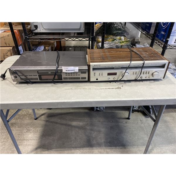 VINTAGE KENWOOD STEREO RECEIVER MODEL KR-720 AND JVC DISC PLAYER