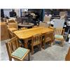 Image 1 : SOLID PINE DINING FARM HOUSE TABLE WITH TORAGE DRAWERS AND 8 CHAIRS
