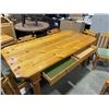 Image 6 : SOLID PINE DINING FARM HOUSE TABLE WITH TORAGE DRAWERS AND 8 CHAIRS
