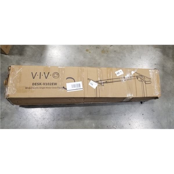 VIVO WHITE ELECTRIC SINGLE MOTOR DESK FRAME