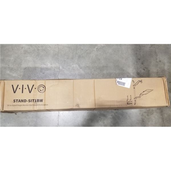 VIVO SIT TO STAND SINGLE MONITOR WALL MOUNT WORK STATION