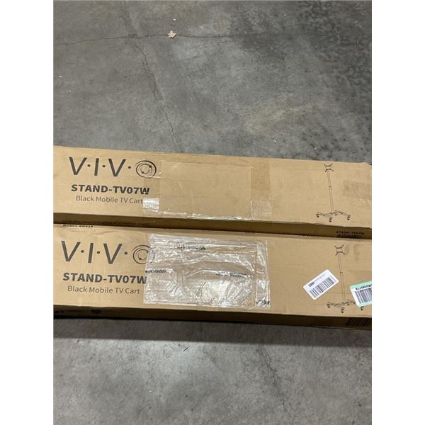 2 VIVO BLACK MOBILE TV CARTS