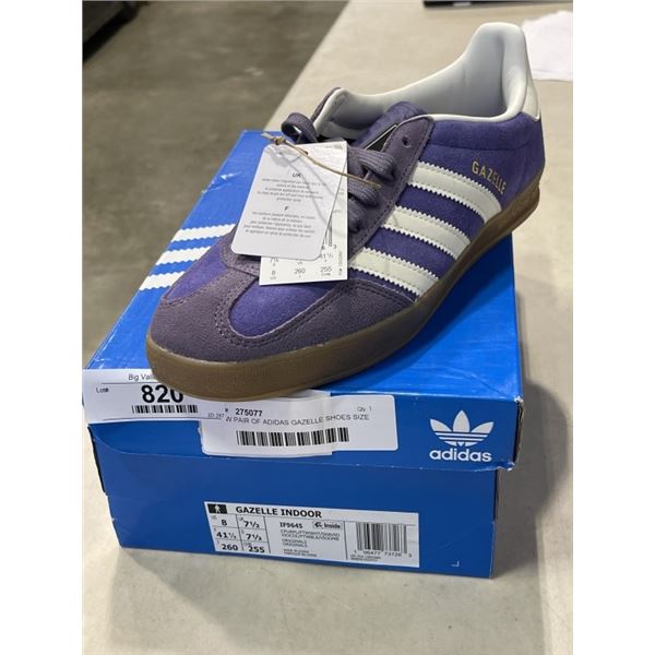 NEW PAIR OF ADIDAS GAZELLE SHOES SIZE US 8
