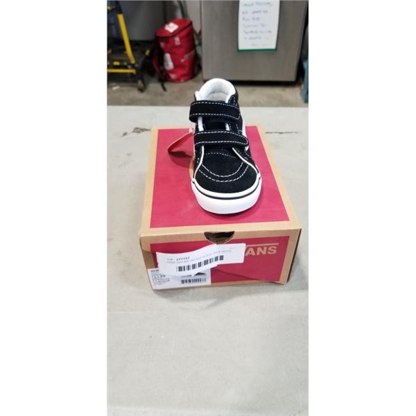 VANS SK8-MID REISSU BLACK TRUE WHITE, SIZE 8.O TODDLER
