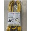 Image 2 : AS NEW 25FT YELLOW 3 WIRE INDOOR OUTDOOR LIGHTED EXTENSION CORD, 14AWG