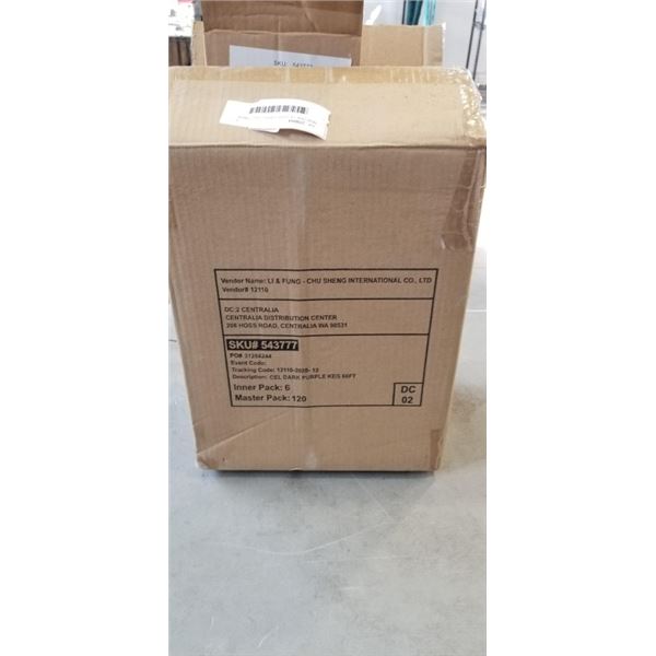 NEW CASE OF DARK PURPLE GIFT RIBBON, 120 ROLLS OF 66FT