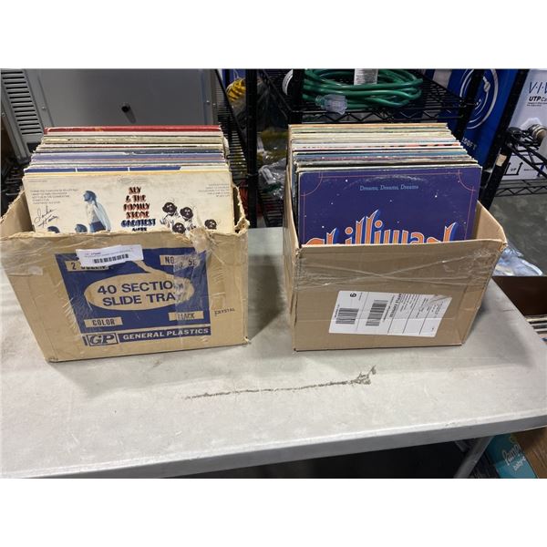 90 ASSORTED GENRE ESTATE RECORDS, 2 BOXES
