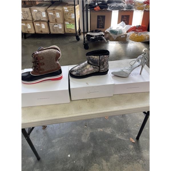 3 NEW PAIRS OF LADIES BOOTS - SIZE 10