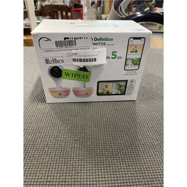 LEAPFROG 5" VIDEO BABY MONITOR W/ 2 CAMERAS - TESTED WORKING, RETAIL $219