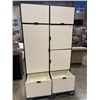 Image 4 : IKEA WHITE AND BLACK STORAGE CABINET 80 INCH TALL 48 INCH WIDE