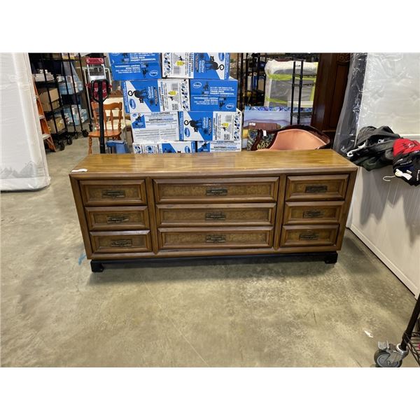 VINTAGE 9 DRAWER DRESSER