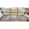 Image 2 : LEATHER AND MICORFIBER 3 SEATER, DOUBLE RECLINER SOFA