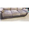 Image 3 : LEATHER AND MICORFIBER 3 SEATER, DOUBLE RECLINER SOFA