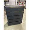 Image 1 : BLACK 5 DRAWER HIGHBOY DRESSER