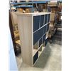 Image 2 : CUBICLE DISPLAY SHELF WITH FABRIC BOXES, 58 X 58 INCH