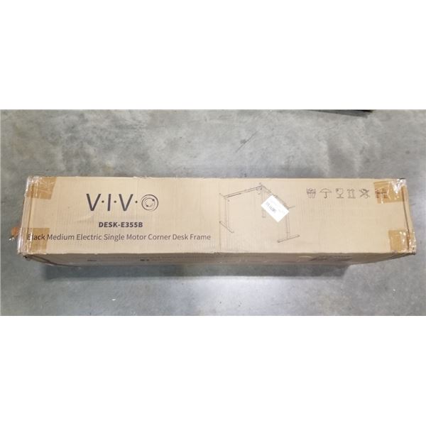 VIVO BLACK MEDIUM ELECTRIC SINGLE MOTOR CORNER DESK FRAME