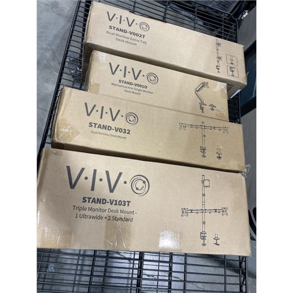 4 ASSORTED VIVO MOUNTS