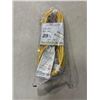 Image 1 : AS NEW 25FT YELLOW 3 WIRE INDOOR OUTDOOR LIGHTED EXTENSION CORD, 14AWG