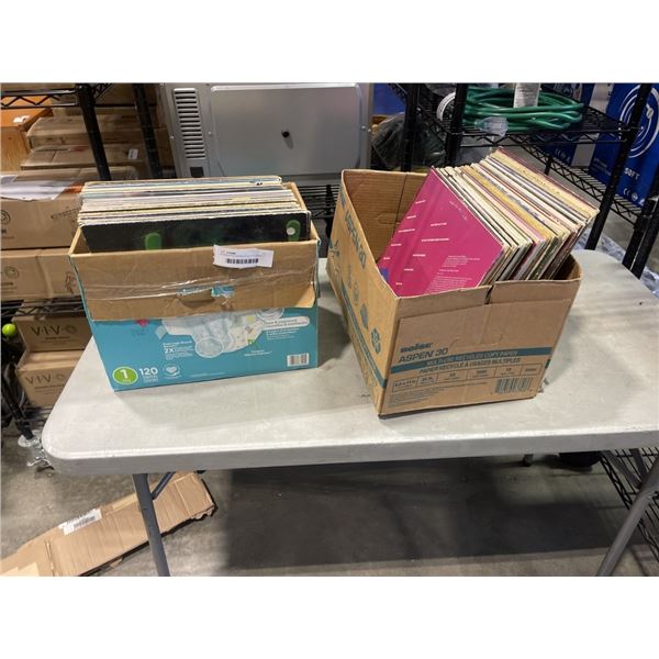 90 ASSORTED GENRE ESTATE RECORDS, 2 BOXES
