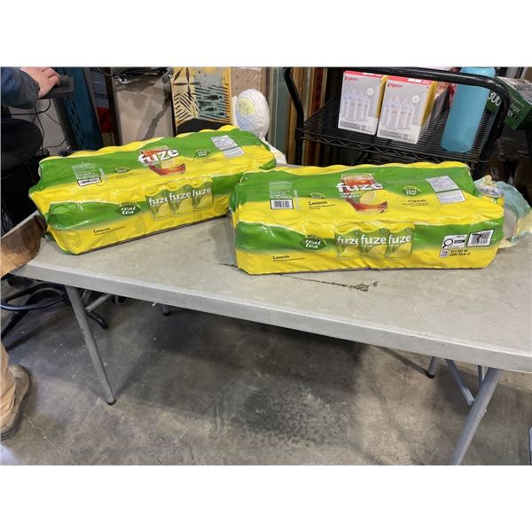 2 CASES OF FUZE 32 CANS PER TRAY, SOME HAVE BEEN PUNCTURED