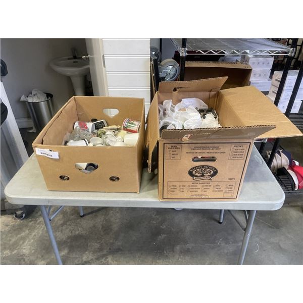 2 BOXES OF HOUSEHOLD ITEMS
