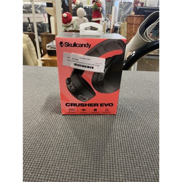 SKULLCANDY CRUSHER EVO OVER-EAR SOUND ISOLATING BLUETOOTH HEADPHONES - TESTED WORKING, RETAIL $199